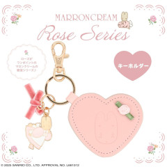Japan Sanrio Charm Tag Keychain - Marron Cream : Rose Series