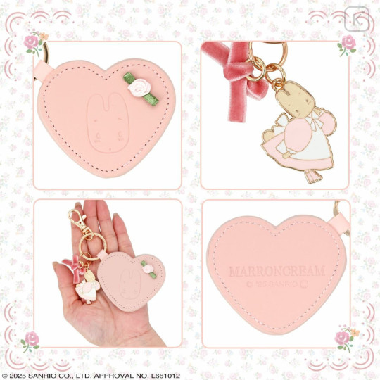 Japan Sanrio Charm Tag Keychain - Marron Cream : Rose Series - 2