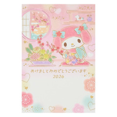 Japan Sanrio Postcard - My Melody : Kimono New Year Flower