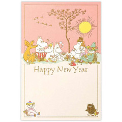 Japan Moomin Postcard Set - Happy New Year Pink