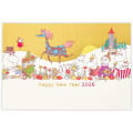 Japan Moomin Postcard Set - Happy New Year 2026 Gold - 1