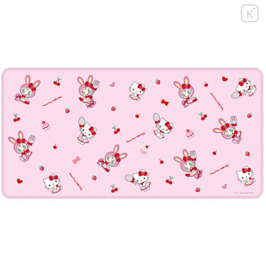 Japan Sanrio × Mezzo Piano Desk Mat - Hello Kitty : Strawberry Pink - 1