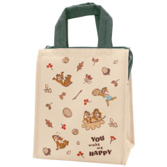 Japan Disney Insulated Cooler Lunch Bag - Chip & Dale : You Make Me Happy