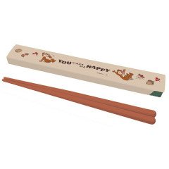 Japan Disney Chopsticks 18cm with Case - Chip & Dale : You Make Me Happy
