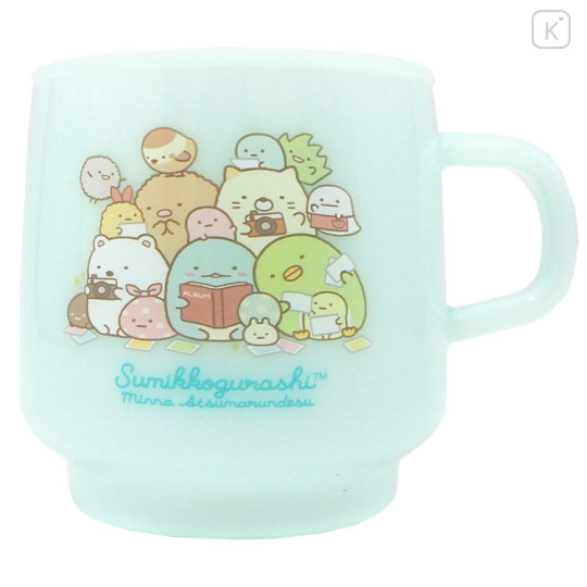 Japan San-X Plastic Cup - Sumikko Gurashi : Everyone Gathers Mint - 1