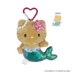 Japan Sanrio Mascot Holder - Hello Kitty : Mermaid Tan Green