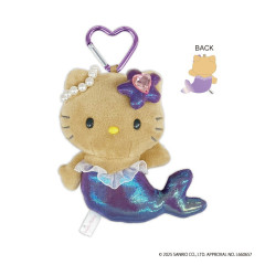 Japan Sanrio Mascot Holder - Hello Kitty : Mermaid Tan Purple