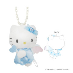 Japan Sanrio 90s Plush Necklace - Hello Kitty : Angel Blue