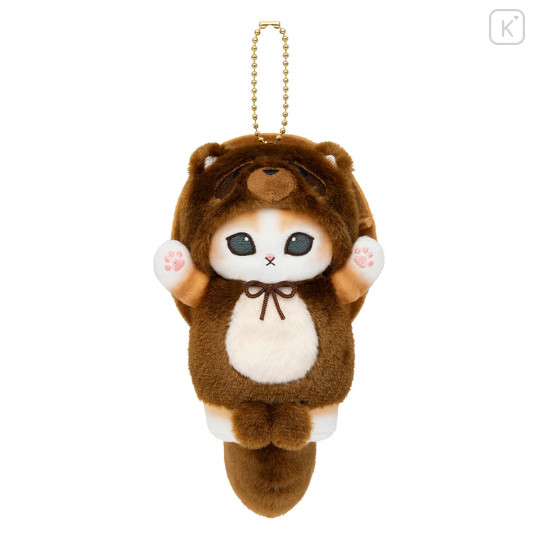 Japan Mofusand Mascot Holder - Shigaraki Tanuki Raccoon Dog Cat with Dangling Tail - 4