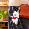 Japan Mofusand Mascot Holder - Kyoto Inari Fox Cat with Dangling Tail - 2