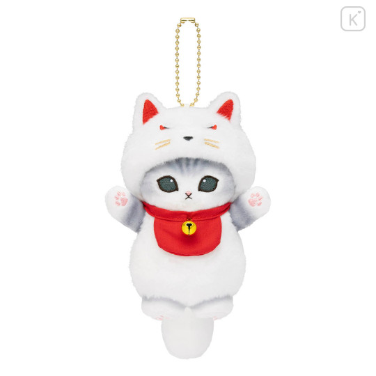 Japan Mofusand Mascot Holder - Kyoto Inari Fox Cat with Dangling Tail - 4