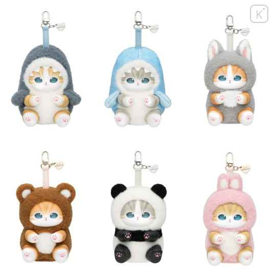 Japan Mofusand Secret Mascot Keychain - Kiramekko Fluffy Cat Blind Box - 1