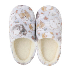 Japan Mofusand Warm Large Slippers - Paris Cat Light Blue