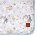 Japan Mofusand Warm Large Blanket - Paris Cat Light Blue - 4