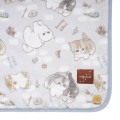Japan Mofusand 3way Warm Blanket - Paris Cat Light Blue - 7