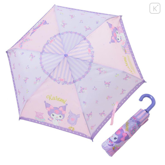 Japan Sanrio Folding Umbrella - Kuromi : Baku Dessert Purple - 1