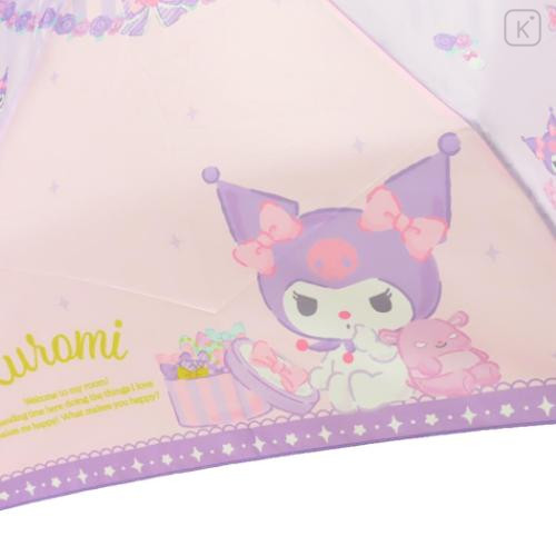 Japan Sanrio Folding Umbrella - Kuromi : Baku Dessert Purple - 4