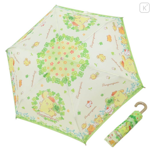 Japan Sanrio Folding Umbrella - Pompompurin : Lucky Leaf - 1