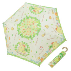 Japan Sanrio Folding Umbrella - Pompompurin : Lucky Leaf