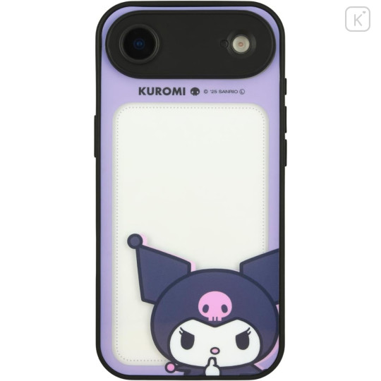 Japan Sanrio IIIIfit Plump Frame iPhone Air Case - Kuromi - 1