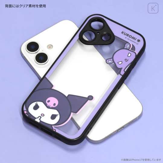 Japan Sanrio IIIIfit Plump Frame iPhone Air Case - Kuromi - 2