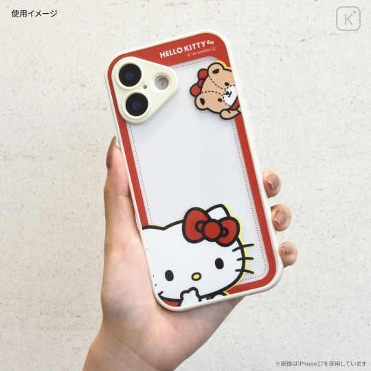 Japan Sanrio IIIIfit Plump Frame iPhone 17 Pro Case - Hello Kitty - 5