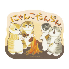 Japan Mofusand Vinyl Sticker - Cat Family Barbecue Party