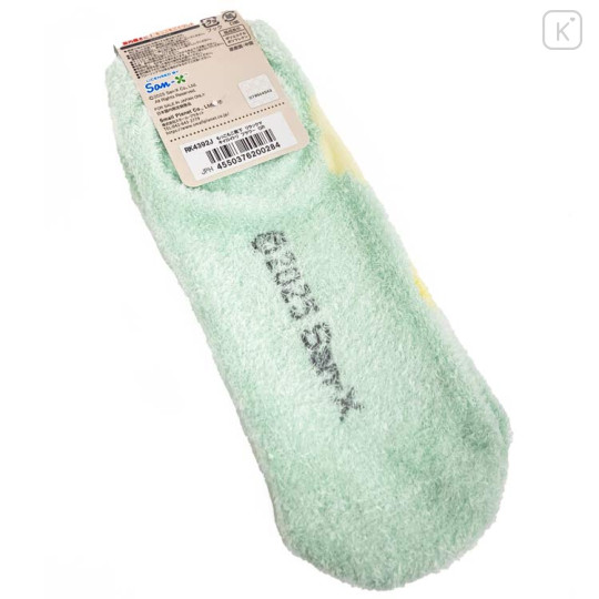 Japan San-X Fluffy Socks - Kiiroitori : Basic Rilakkuma Flower Mint - 2