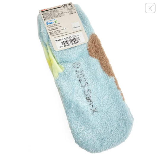Japan San-X Fluffy Socks - Chairoikoguma : Basic Rilakkuma Flower - 2
