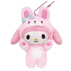 Japan Sanrio Mascot Holder - My Melody : Cheers Banzai Series Rabbit