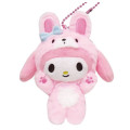 Japan Sanrio Mascot Holder - My Melody : Cheers Banzai Series Rabbit - 1
