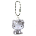 Japan Sanrio Acrylic Keychain - Hello Kitty : Houndstooth Black Plump 3D - 1