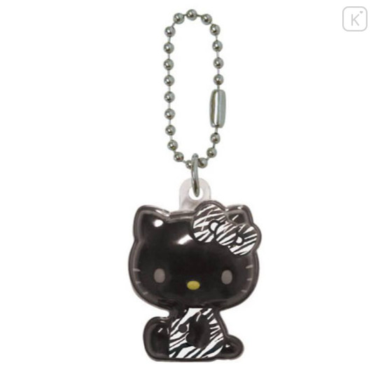 Japan Sanrio Acrylic Keychain - Hello Kitty : Black Zebra Plump 3D - 1