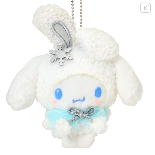 Japan Sanrio Original Mascot Holder - Cinnamoroll : Christmas Snow Rabbit & Candy Ramune - 2