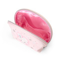 Japan Sanrio Original Round Cosmetic Pouch - My Melody : Christmas Snow Rabbit & Snack - 4