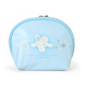 Japan Sanrio Original Round Cosmetic Pouch - Cinnamoroll : Christmas Snow Rabbit & Snack - 2