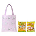 Japan Sanrio Original Mini Tote Bag - Kuromi : Christmas Snow Rabbit & Snack - 4