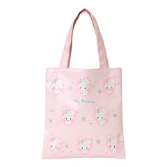 Japan Sanrio Original Mini Tote Bag - My Melody : Christmas Snow Rabbit & Snack