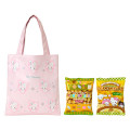 Japan Sanrio Original Mini Tote Bag - My Melody : Christmas Snow Rabbit & Snack - 4