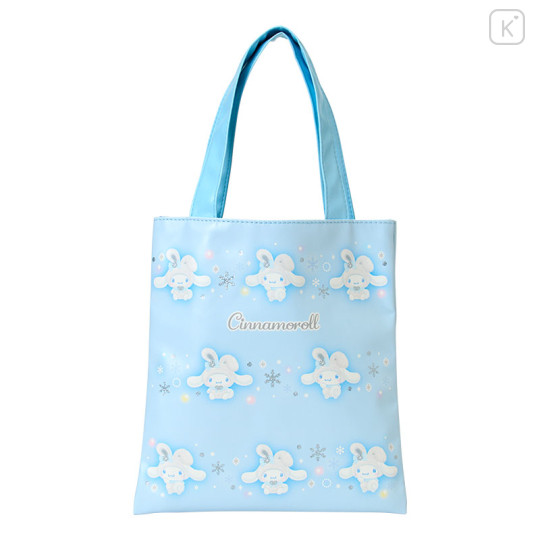 Japan Sanrio Original Mini Tote Bag - Cinnamoroll : Christmas Snow Rabbit & Snack - 1
