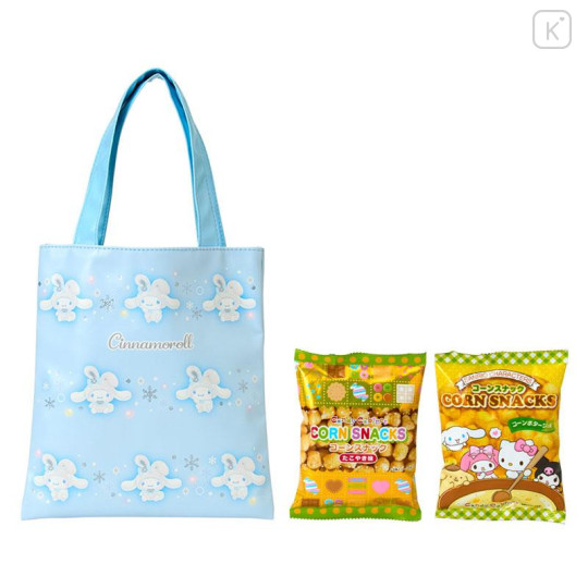 Japan Sanrio Original Mini Tote Bag - Cinnamoroll : Christmas Snow Rabbit & Snack - 4
