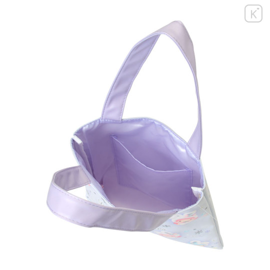 Japan Sanrio Original Mini Tote Bag - Little Twin Stars : Christmas Snow Rabbit & Snack - 3