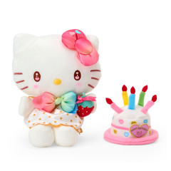 Japan Sanrio Original Plush Toy Set - Hello Kitty : Birthday Celebration