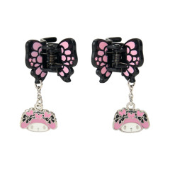Japan Sanrio Original Mini Hair Clip Set - My Melody : Butterfly Swaying Charm