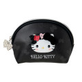 Japan Sanrio Original Round Cosmetic Pouch - Hello Kitty : Butterfly - 1