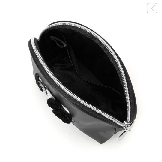 Japan Sanrio Original Round Cosmetic Pouch - Hello Kitty : Butterfly - 3