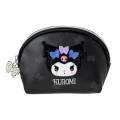 Japan Sanrio Original Round Cosmetic Pouch - Kuromi : Butterfly - 1
