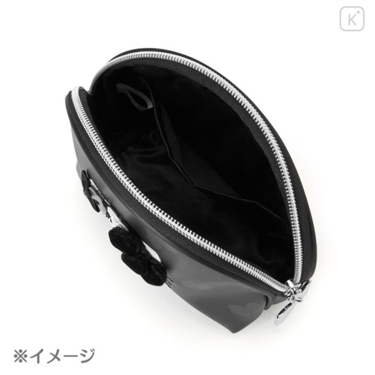 Japan Sanrio Original Round Cosmetic Pouch - Kuromi : Butterfly - 3