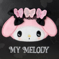 Japan Sanrio Original Round Cosmetic Pouch - My Melody : Butterfly - 4