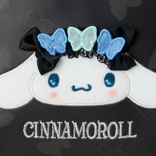 Japan Sanrio Original Round Cosmetic Pouch - Cinnamoroll : Butterfly - 4